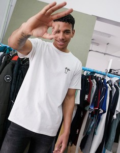 Белая oversized-футболка с надписью "OK" на груди New Look-Белый