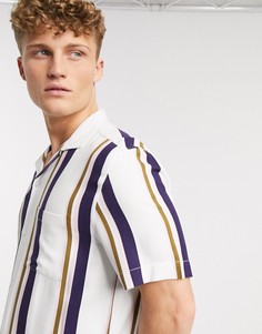 Белая рубашка в полоску Burton Menswear-Белый