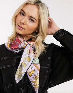 Разноцветный платок с принтом Monki-Розовый