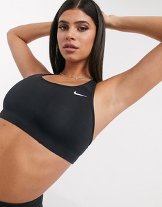 Черный бюстгальтер со средней поддержкой Nike Training