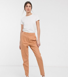 Льняные брюки в винтажном стиле ASOS DESIGN Tall-Бежевый