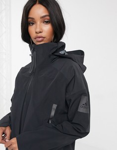 Черная куртка с капюшоном adidas Outdoor My Shelter-Черный