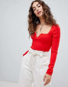 Боди Free People-Красный