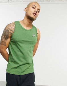 Зеленая майка Nike Club-Зеленый