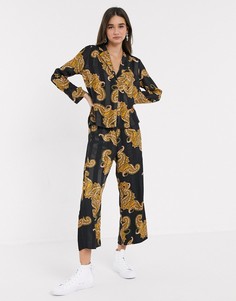 Рубашка от комплекта с отложным воротником и принтом пейсли In Wear-Черный