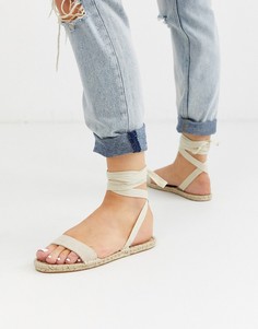 Бежевые сандалии-эспадрильи ASOS DESIGN-Бежевый