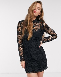 Кружевное платье-футляр Stevie May-Черный