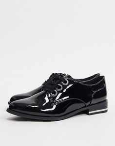 Черные туфли на плоской платформе с острым носом и шнуровкой ALDO-Черный