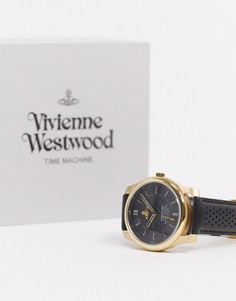 Мужские часы с кожаным ремешком Vivienne Westwood Holborn II VV185GDBK-Черный