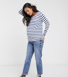 Лонгслив для кормления в полоску с контрастной окантовкой ASOS DESIGN Maternity-Мульти