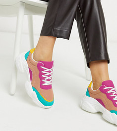 Разноцветные кроссовки для широкой стопы на массивной подошве ASOS DESIGN Destined-Мульти