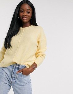 Пушистый джемпер ASOS DESIGN-Желтый