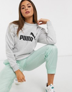 Серый свитшот с логотипом Puma Essentials