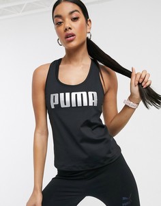 Черная майка с логотипом Puma-Черный