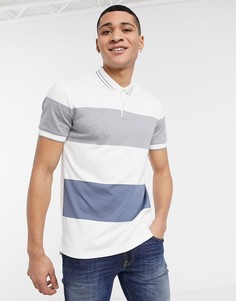 Футболка-поло с контрастной отделкой BOSS Business Parlay-Белый