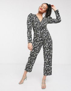 Комбинезон с цветочным принтом и объемными рукавами ASOS DESIGN-Мульти
