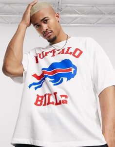 Oversized-футболка с принтом логотипа команды NFL "Buffalo Bills" ASOS DESIGN-Белый