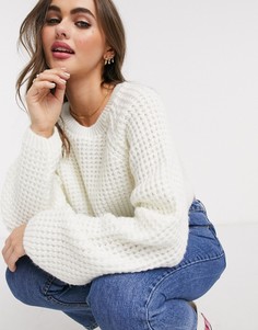 Джемпер крупной вязки ASOS DESIGN-Кремовый
