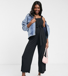 Черный трикотажный комбинезон New Look Maternity