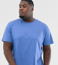 Синяя футболка с логотипом Polo Ralph Lauren Big & Tall-Синий