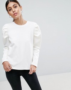 Свитшот с oversize-рукавами ASOS-Кремовый