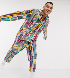 Oversized-рубашка с принтом и капюшоном ASOS MADE IN KENYA-Мульти