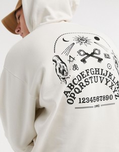 Oversized-худи с мистическим принтом на спине ASOS DESIGN-Белый
