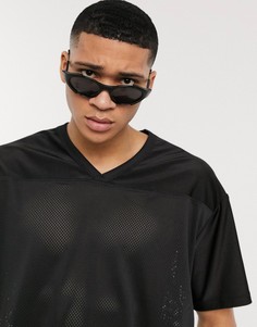 Сетчатая oversized-футболка ASOS 4505-Черный