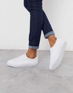 Белые кроссовки на шнуровке ASOS DESIGN-Белый