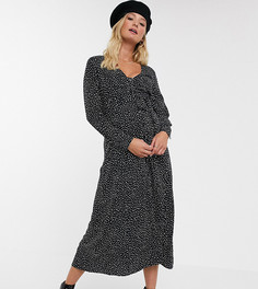 Эксклюзивное платье миди в горошек на пуговицах ASOS DESIGN Maternity-Мульти