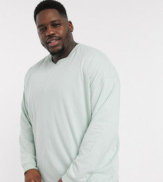 Зеленый oversized-лонгслив ASOS DESIGN Plus