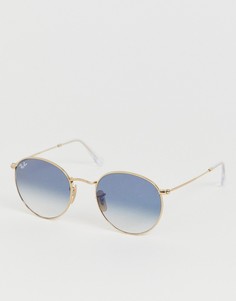 Круглые солнцезащитные очки Ray-Ban 0RB3447N-Золотой
