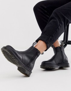 Черные кожаные ботинки на молнии Dr Martens 2976-Черный