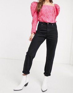 Черные джинсы в винтажном стиле Bershka-Черный