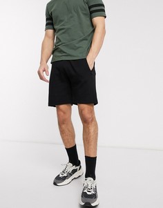 Черные трикотажные шорты Bershka-Черный