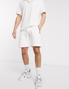 Белые трикотажные шорты Bershka-Белый
