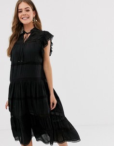 Платье миди Free People-Черный