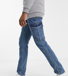 Синие узкие джинсы с карманами в стиле милитари ASOS DESIGN Tall-Синий