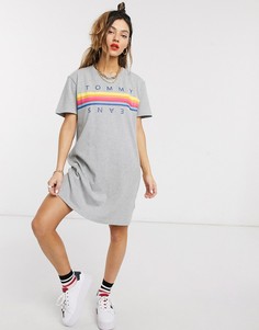 Футболка с логотипом Tommy Jeans-Серый