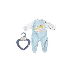 Одежда для куклы Zapf creation My little baby born Ночной комбинезончик, голубой