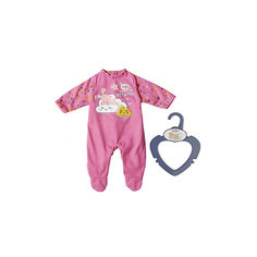 Одежда для куклы Zapf creation My little baby born Ночной комбинезончик, розовый