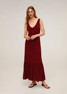 Платье с драпировкой - Linen Mango