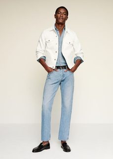 Мягкие джинсы tapered fit светлого тона - Fred Mango