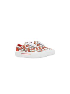 Burberry Kids monogram-print lace-up sneakers