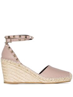 Valentino босоножки Valentino Garavani Rockstud 85 на танкетке