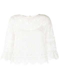 Alberta Ferretti кружевной топ