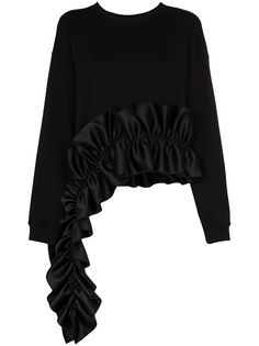 Christopher Kane свитер асимметричного кроя с оборками