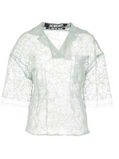 Jacquemus прозрачная кружевная рубашка