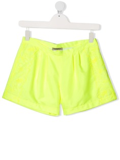 Ermanno Scervino Junior TEEN embroidered zipped shorts