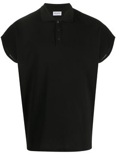 Saint Laurent рубашка-поло с рукавами кап